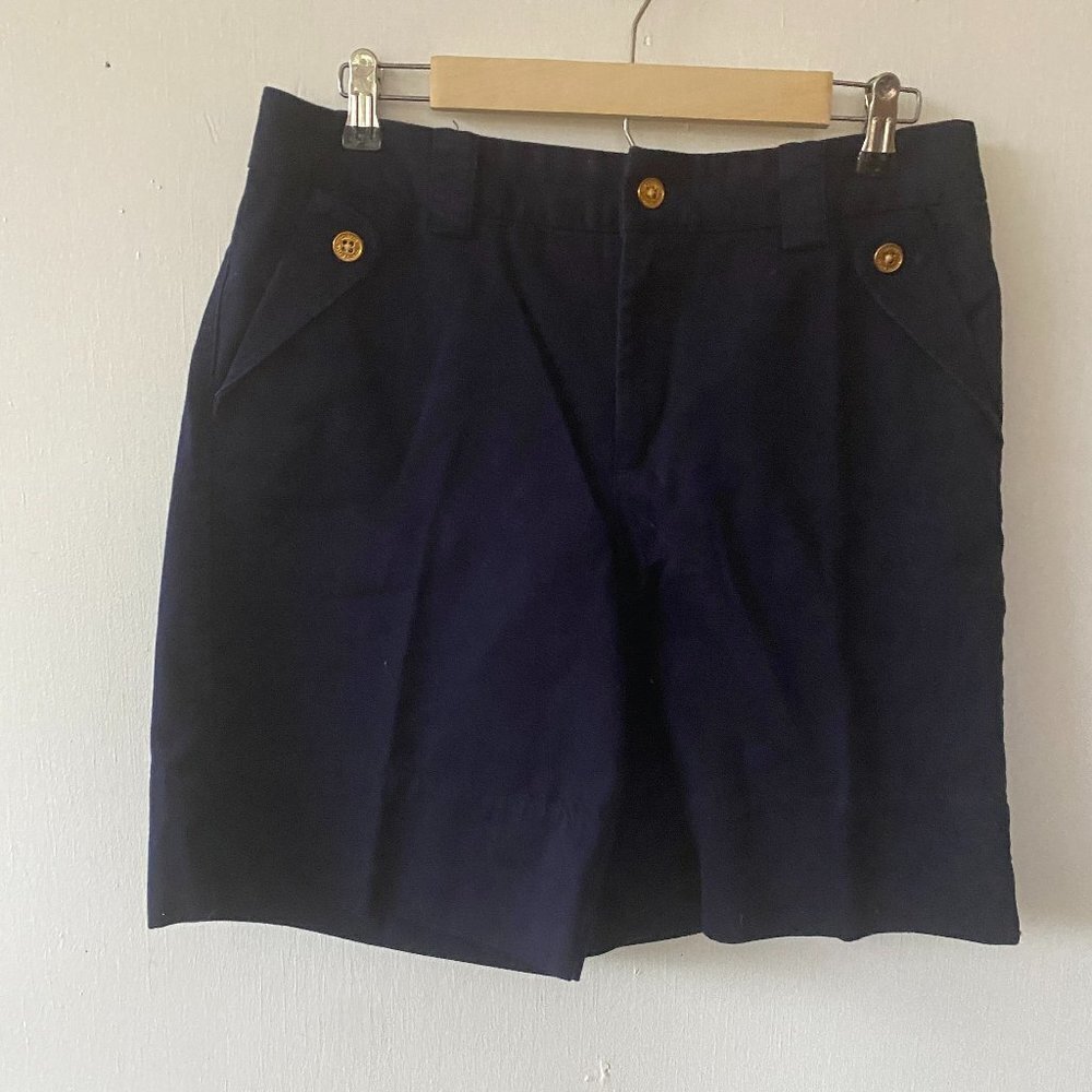 Lauren Ralph Lauren Bermuda Shorts Womens 8 Navy Preppy Coastal Old Money Modest